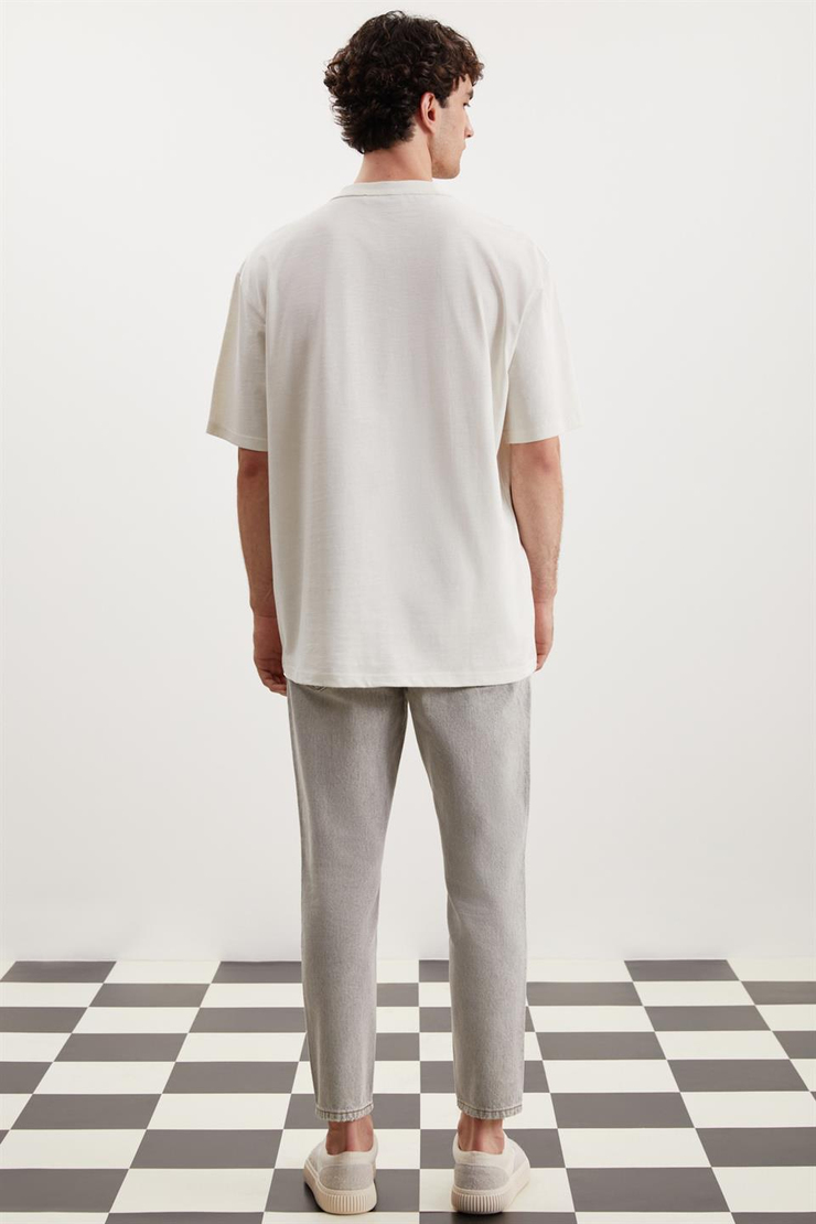 ELLİNGTON Örme Relaxed Ekru  T-Shirt
