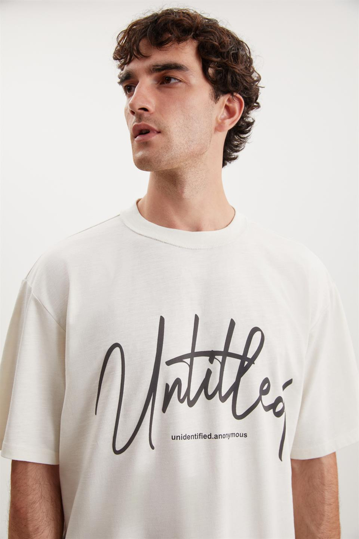 ELLİNGTON Örme Relaxed Ekru  T-Shirt