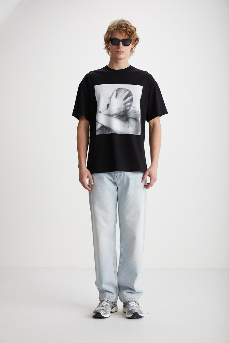 ELVIS  Oversize Siyah  T-Shirt