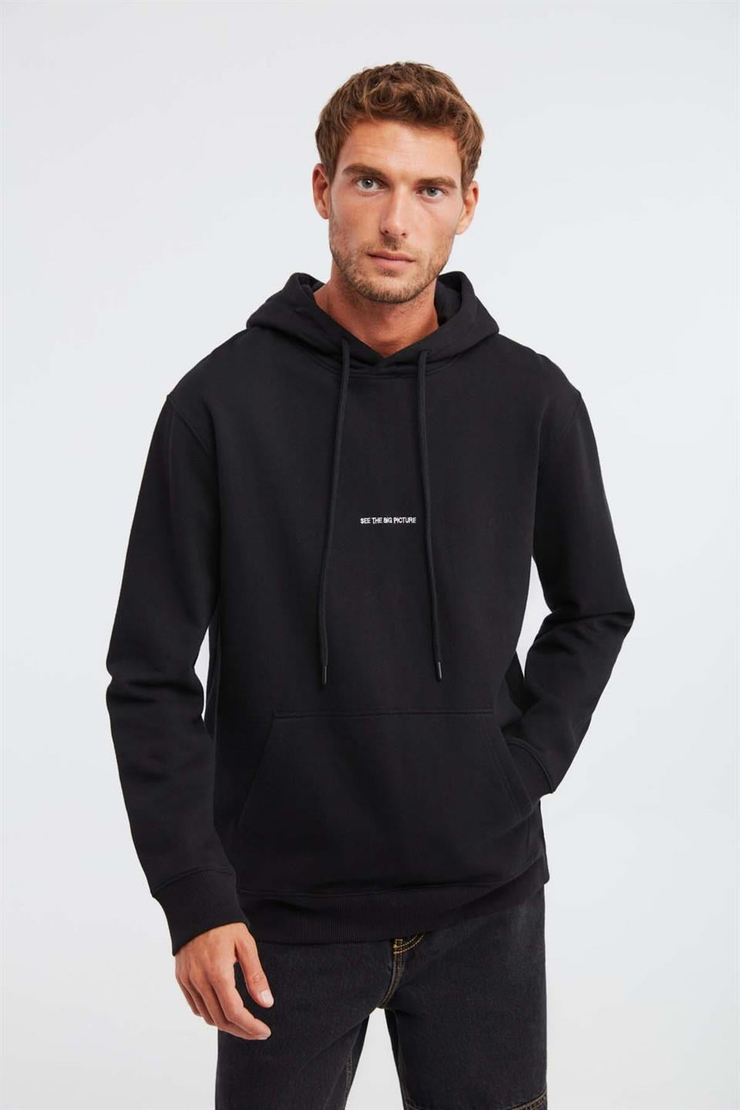 EPIC Örme Regular Siyah  Sweatshirt