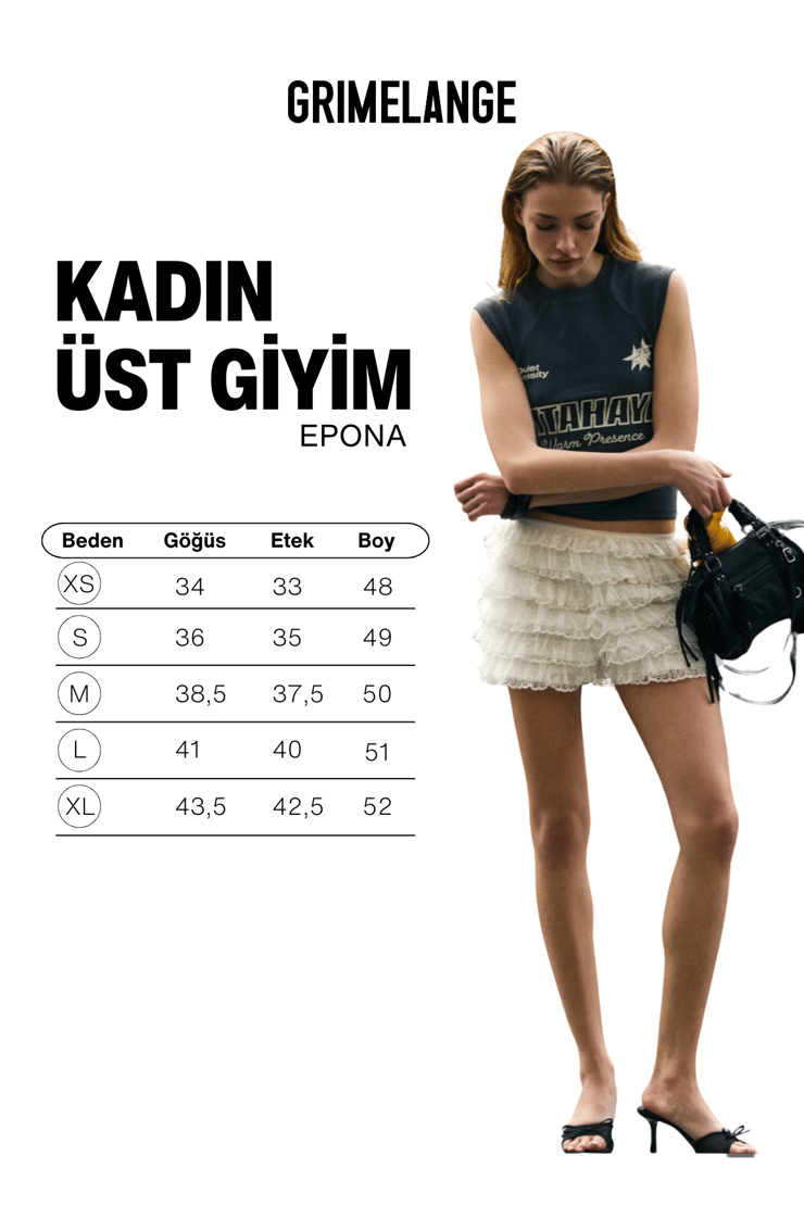 EPONA Kadın Yumuşak Ve Esnek Kumaşlı Baskı Detaylı Gri T-Shirt