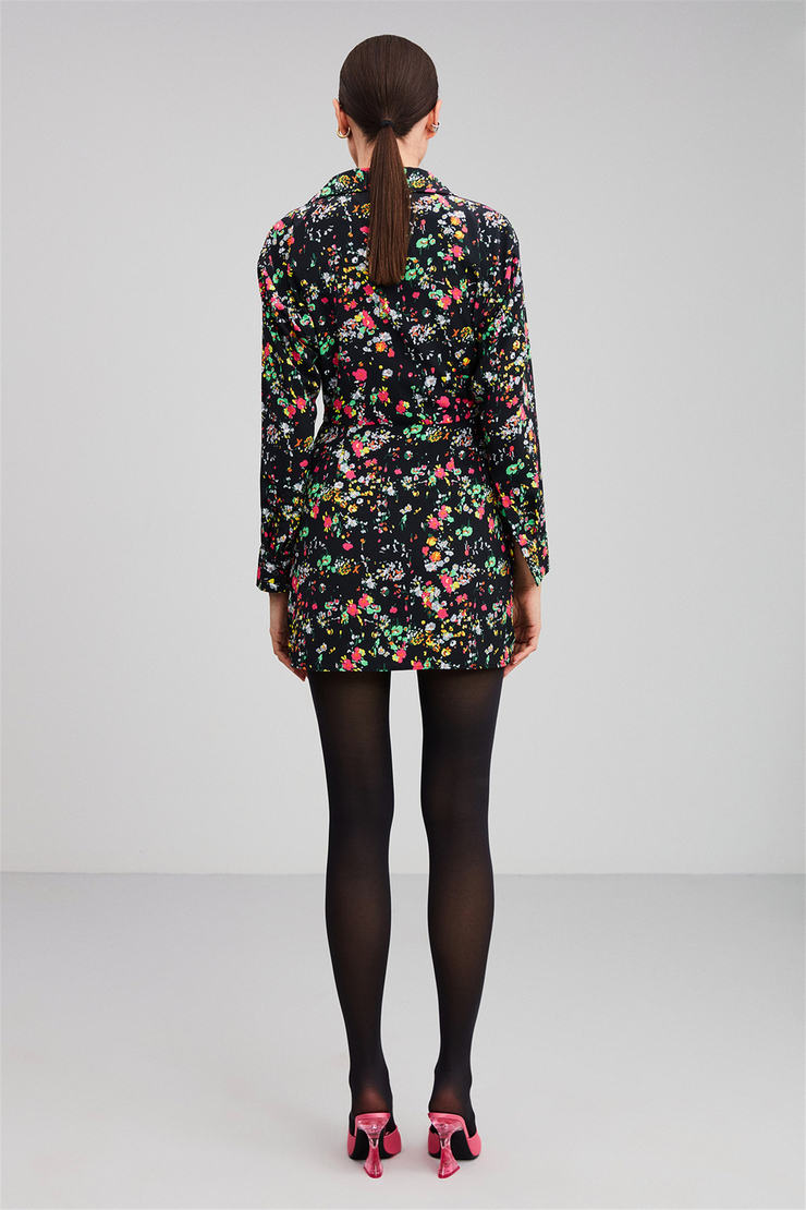 EVELYN Dokuma Slim Fit Siyah  Elbise