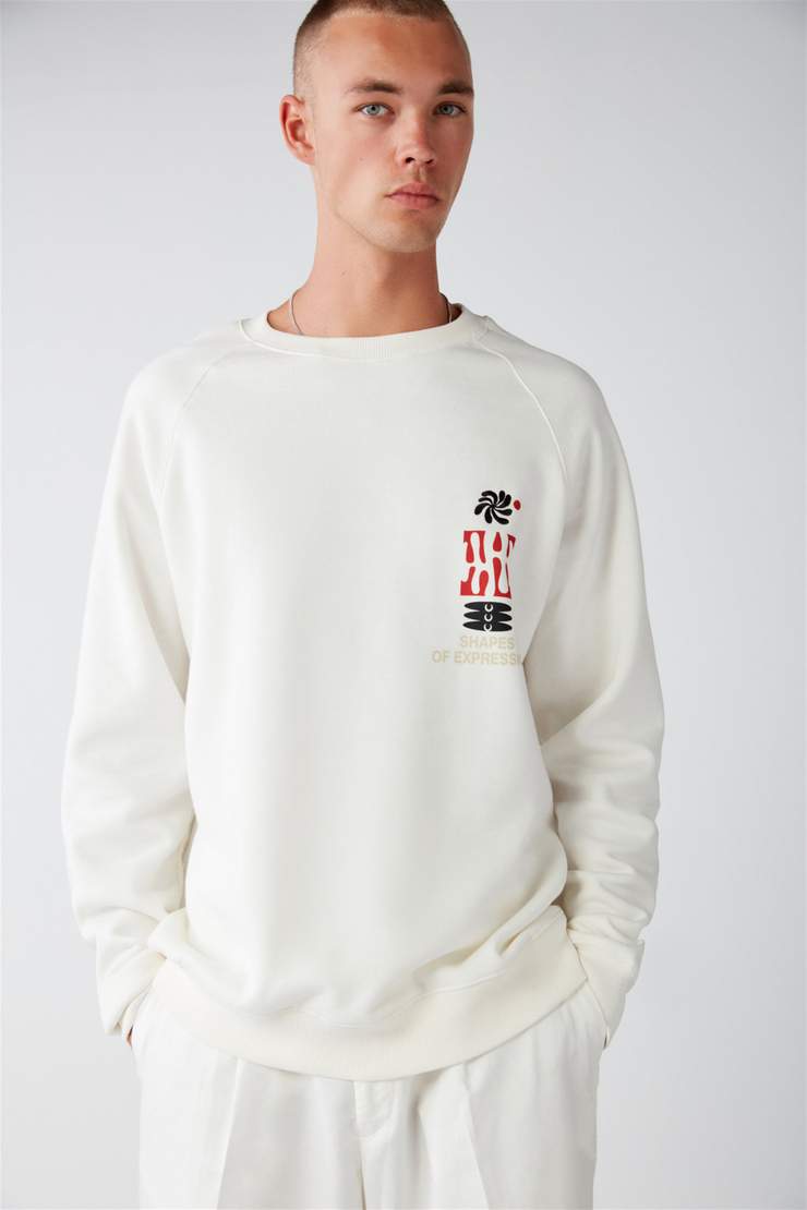 EXPRESSED Örme Comfort Ekru  Sweatshirt