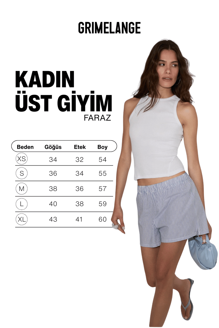FARAZ Kadın Yumuşak Ve Esnek Kumaşlı Halter Yaka Vücuda Oturan Beyaz Atlet