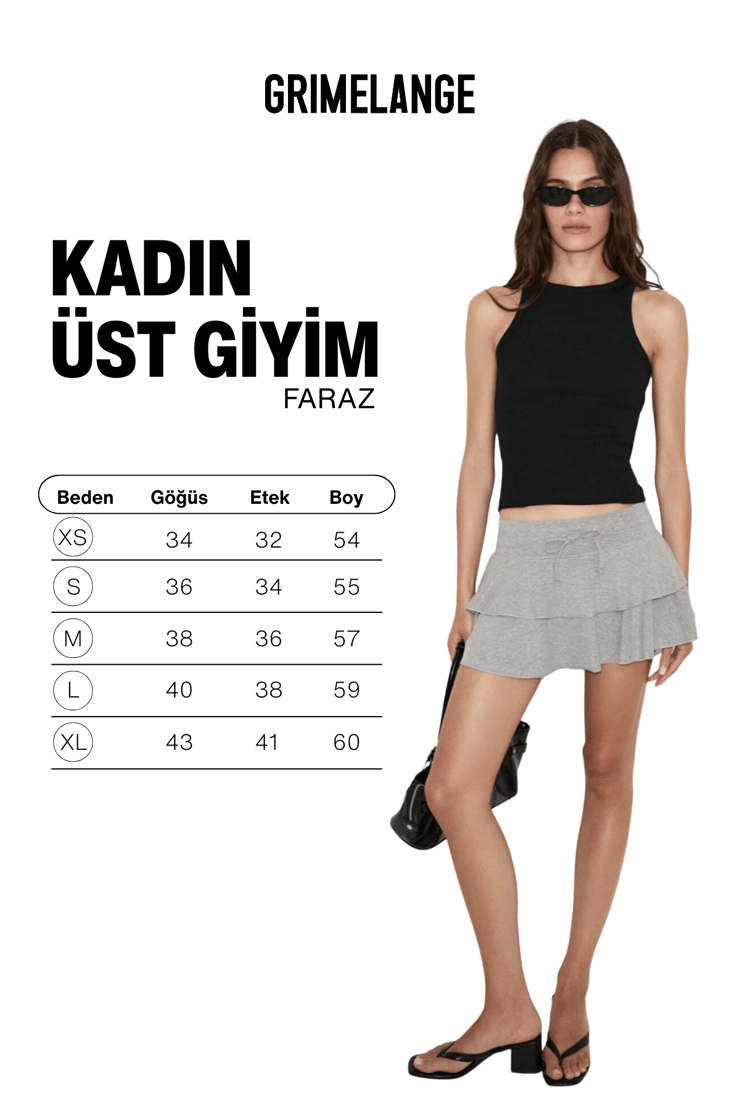 FARAZ Kadın Yumuşak Ve Esnek Kumaşlı Halter Yaka Vücuda Oturan Siyah Atlet