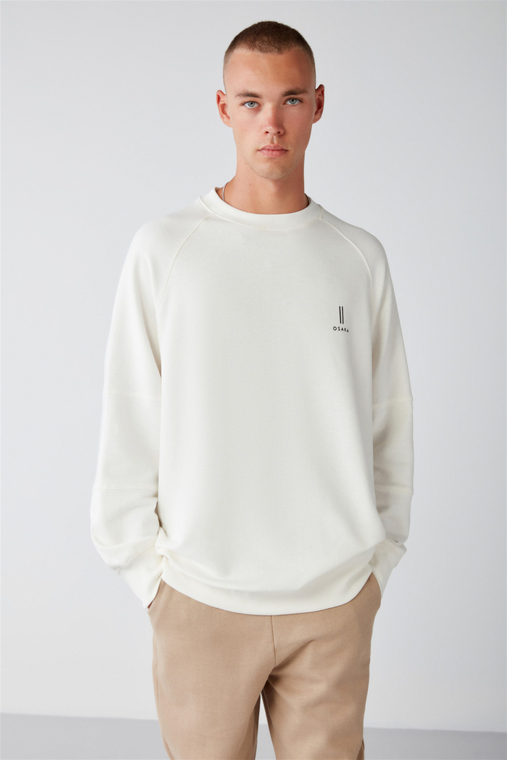 FAREAST Örme Comfort Fit Ekru  Sweatshirt