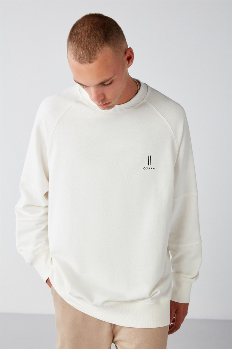 FAREAST Örme Comfort Fit Ekru  Sweatshirt