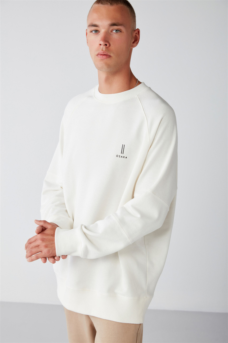 FAREAST Örme Comfort Fit Ekru  Sweatshirt