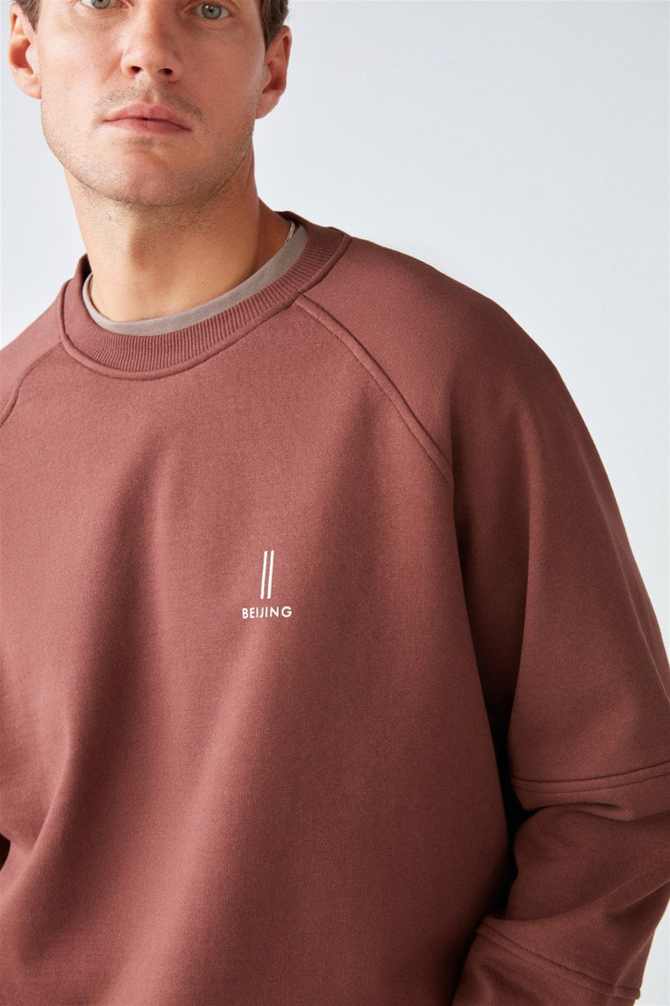 FAREAST Örme Comfort Fit Kahverengi  Sweatshirt