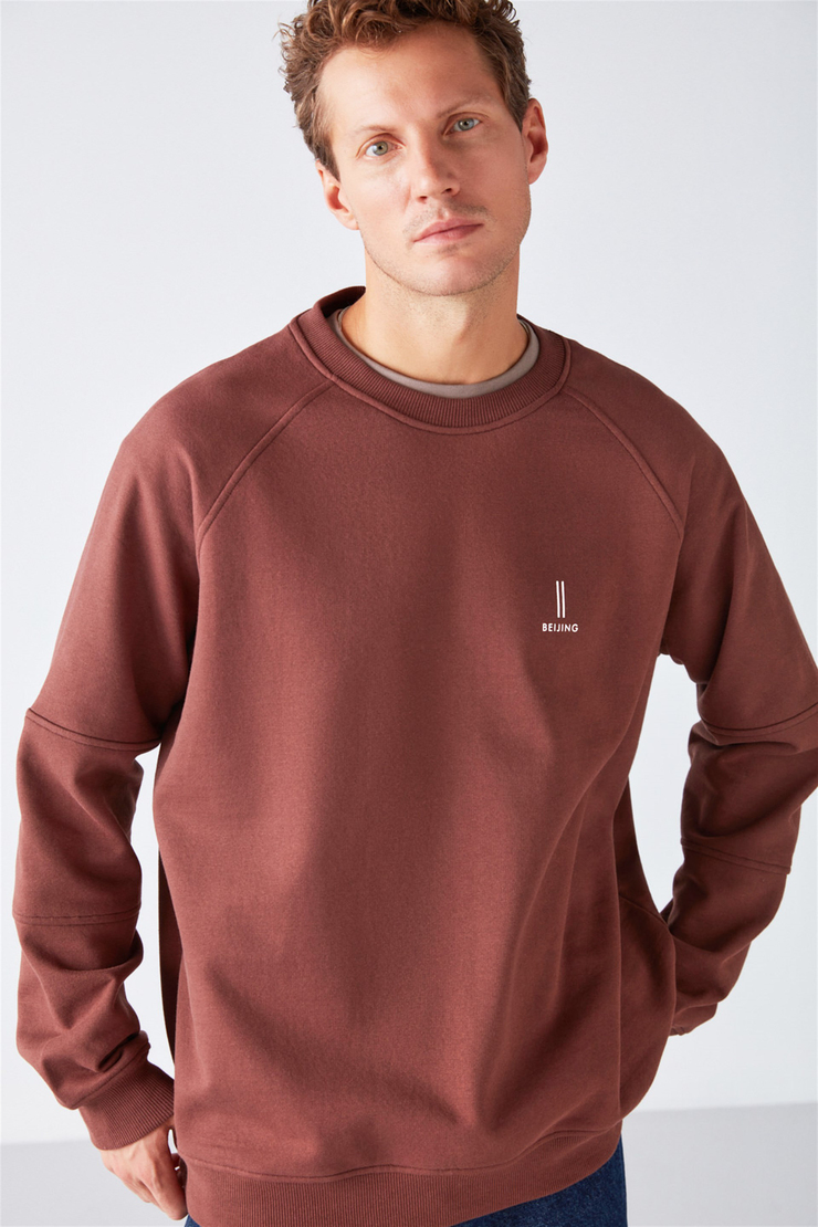FAREAST Örme Comfort Fit Kahverengi  Sweatshirt