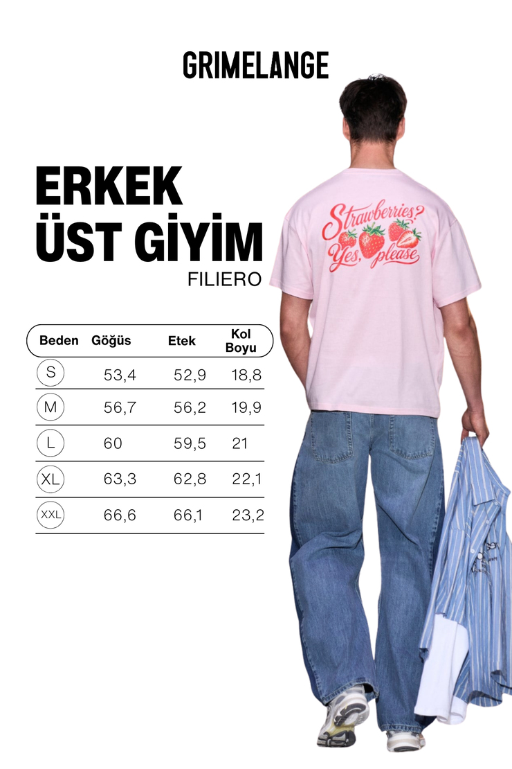 FILIERO Erkek %100 Organik Pamuklu Baskı Detaylı Yuvarlak Yaka Regular Fit Pembe T-Shirt