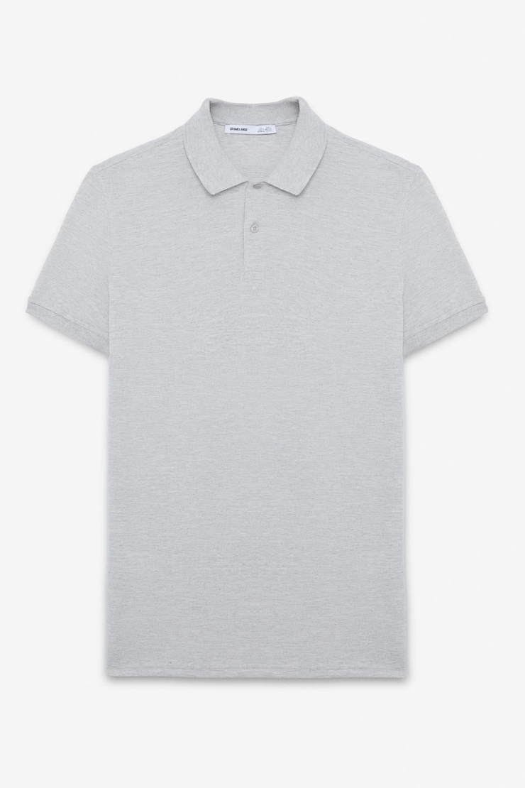 FLEXORE Erkek %100 Pamuk Kısa Kollu Regular Fit Grimelanj Polo Yaka T-shirt