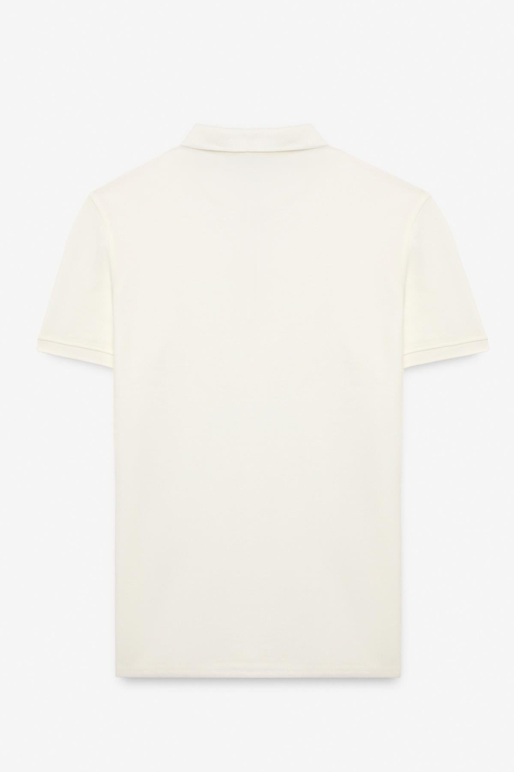 FLEXORE Erkek %100 Pamuk Kısa Kollu Regular Fit Ekru Polo Yaka T-shirt