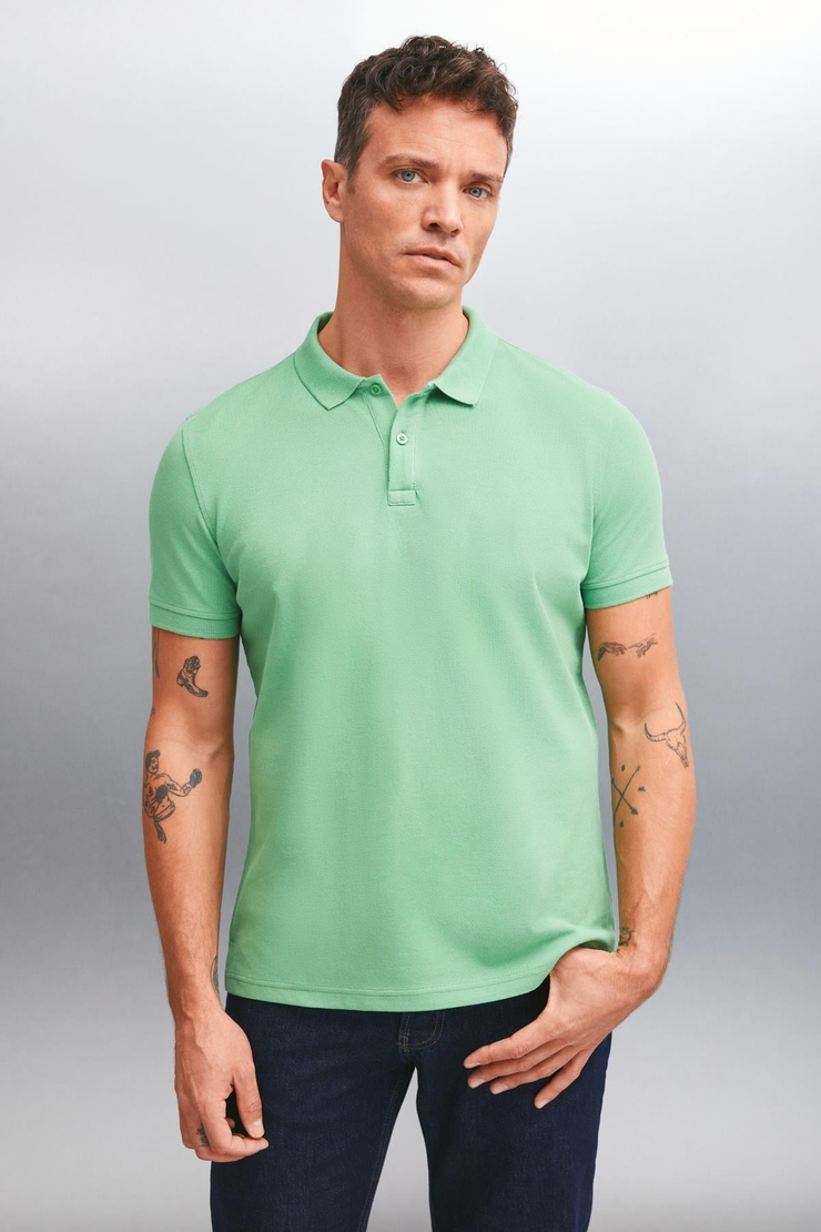 FORET  Regular Yeşil Tekli Polo Yaka T-shirt