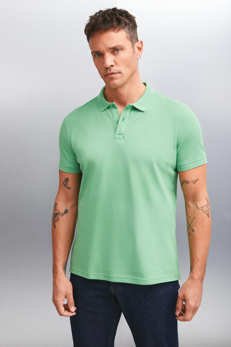 FORET  Regular Yeşil Tekli Polo Yaka T-shirt