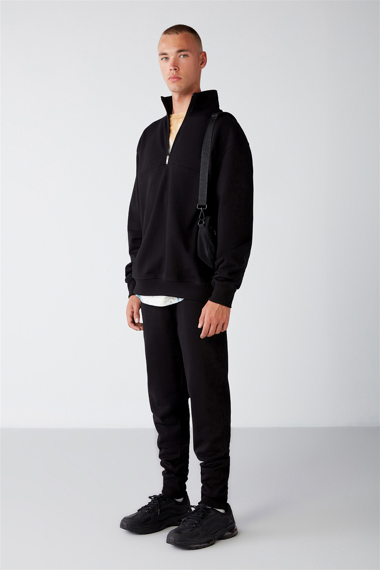 FRAME Örme Regular Siyah  Sweatshirt
