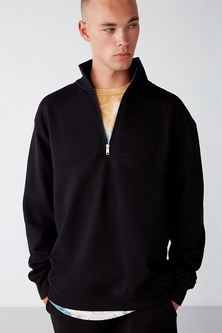 FRAME Örme Regular Siyah  Sweatshirt