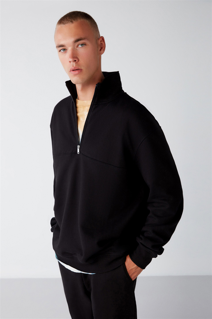 FRAME Örme Regular Siyah  Sweatshirt