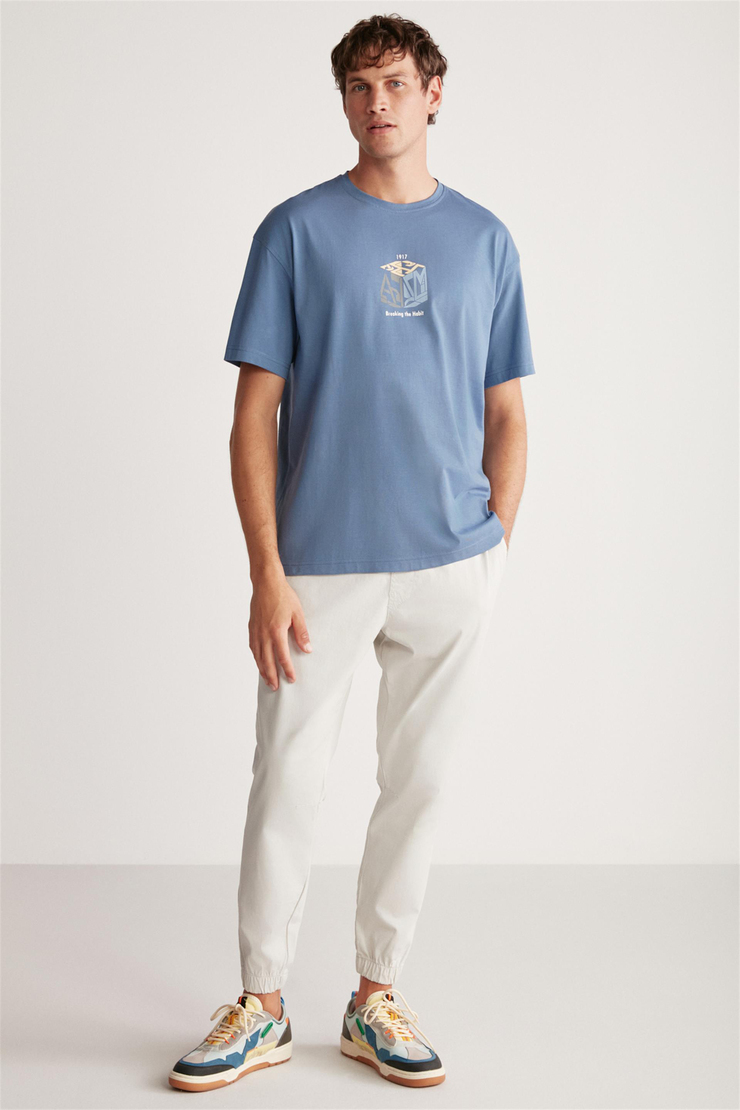FRANCISCO Örme  Mavi  T-Shirt