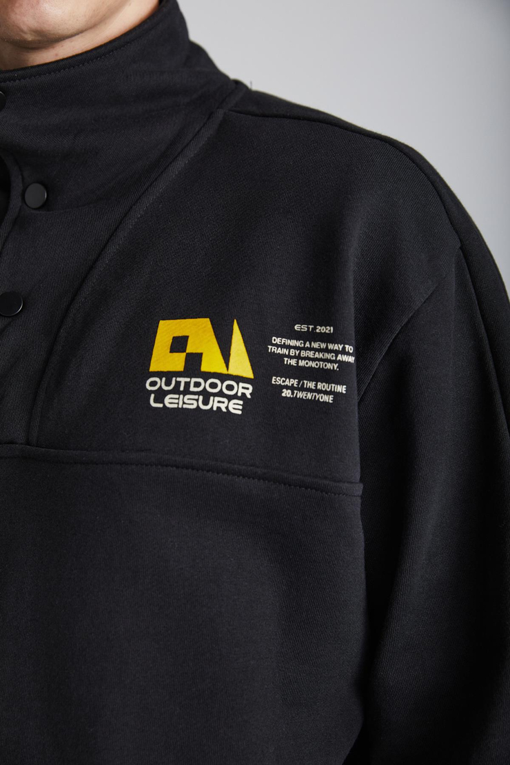 GALICIA Erkek Siyah Sweatshirt