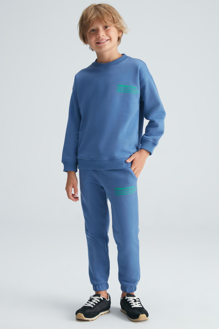 GASPAR Basic Comfort Mavi 2'li Alt-Üst Takım