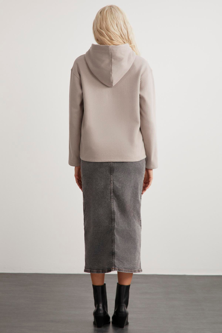 GAYLE  Oversize Bej  Sweatshirt
