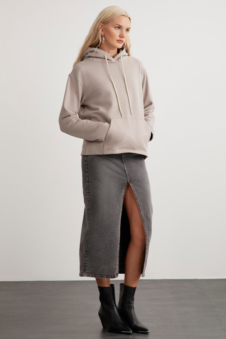 GAYLE  Oversize Bej  Sweatshirt