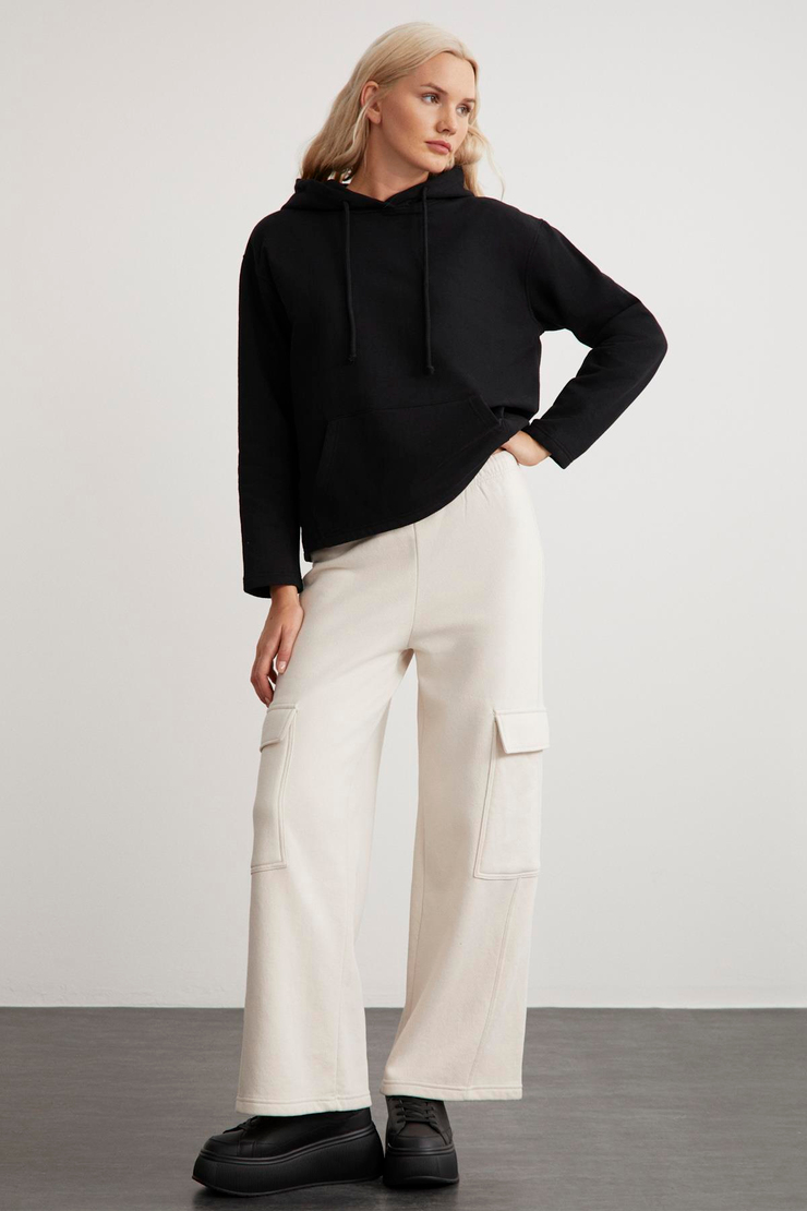GAYLE  Oversize Siyah  Sweatshirt