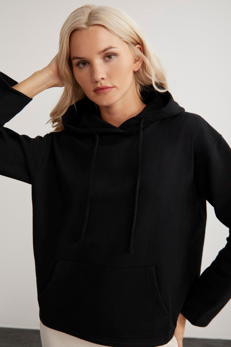 GAYLE  Oversize Siyah  Sweatshirt