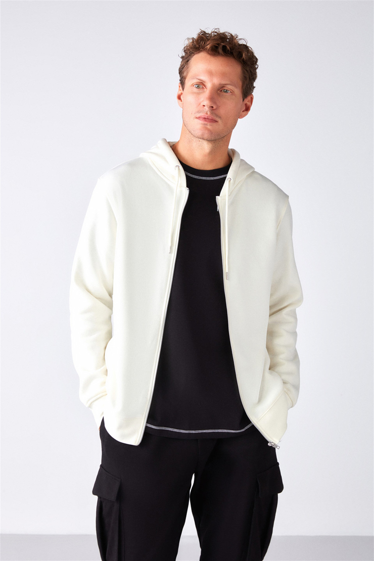 GERRY Örme Relaxed Ekru  Sweatshirt