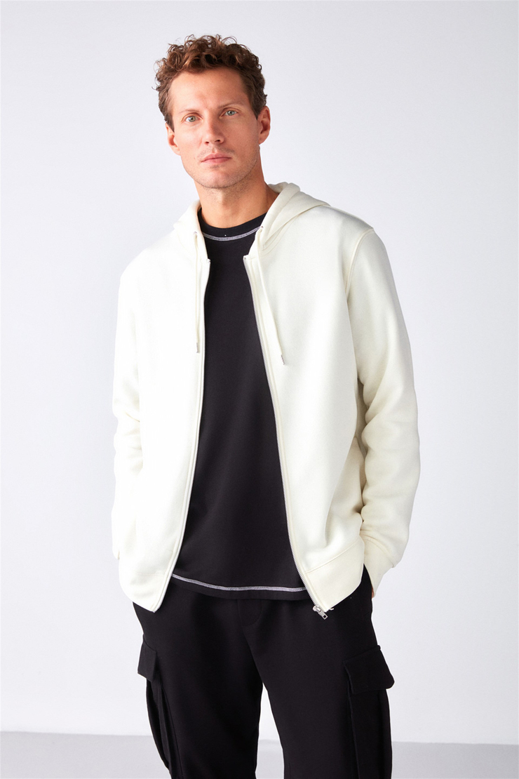 GERRY Örme Relaxed Ekru  Sweatshirt
