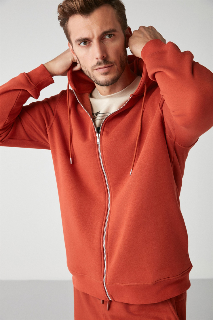GERRY Örme Relaxed Kiremit Rengi  Sweatshirt