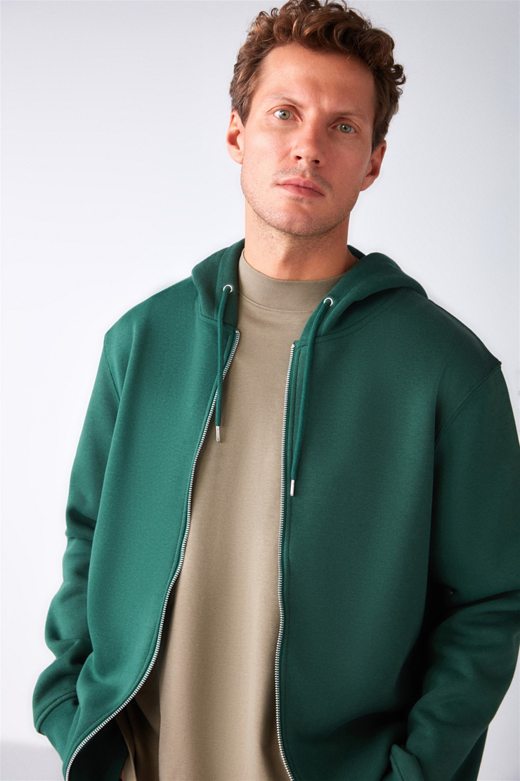 GERRY Örme Relaxed Yeşil  Sweatshirt