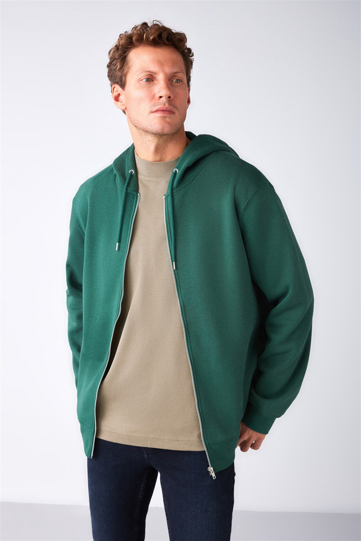GERRY Örme Relaxed Yeşil  Sweatshirt