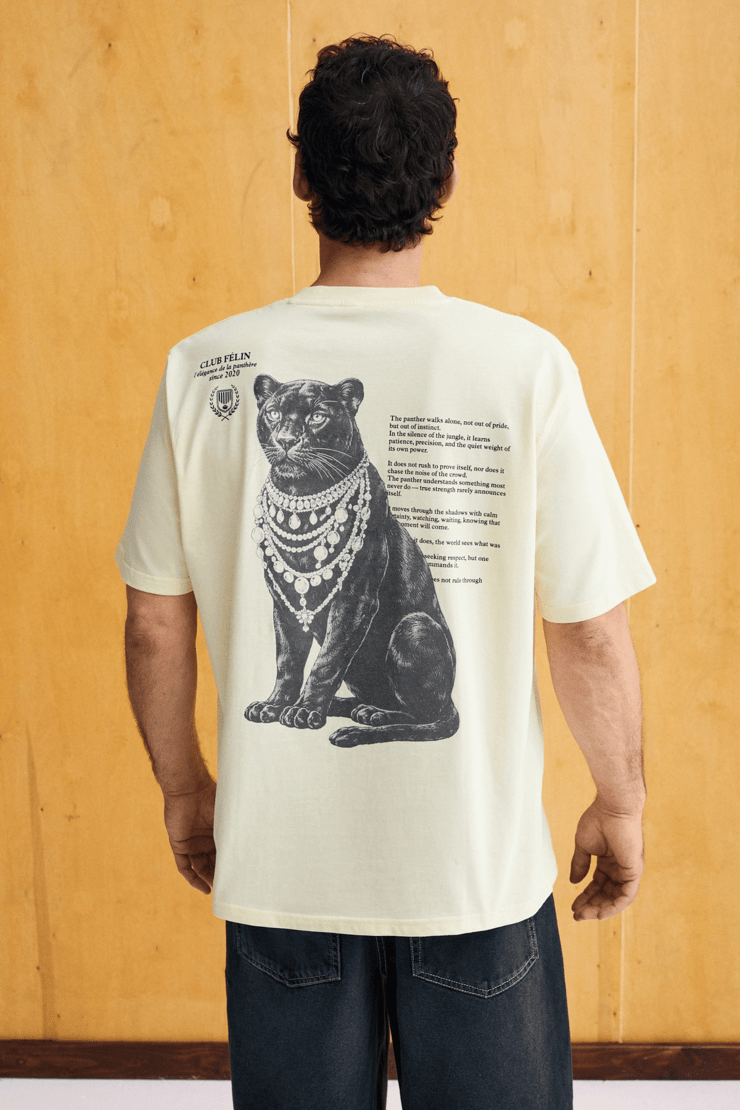 GIGANEST Erkek %100 Organik Pamuklu Baskı Detaylı Yuvarlak Yaka Sarı T-Shirt