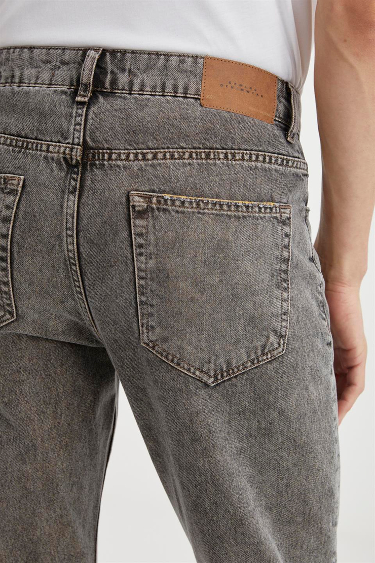 GILBERTO  Regular Gri Tekli Jeans