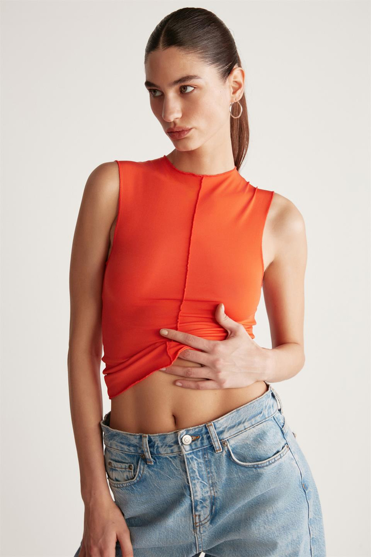 GINNY Örme  Nar Çiçeği  Bluz