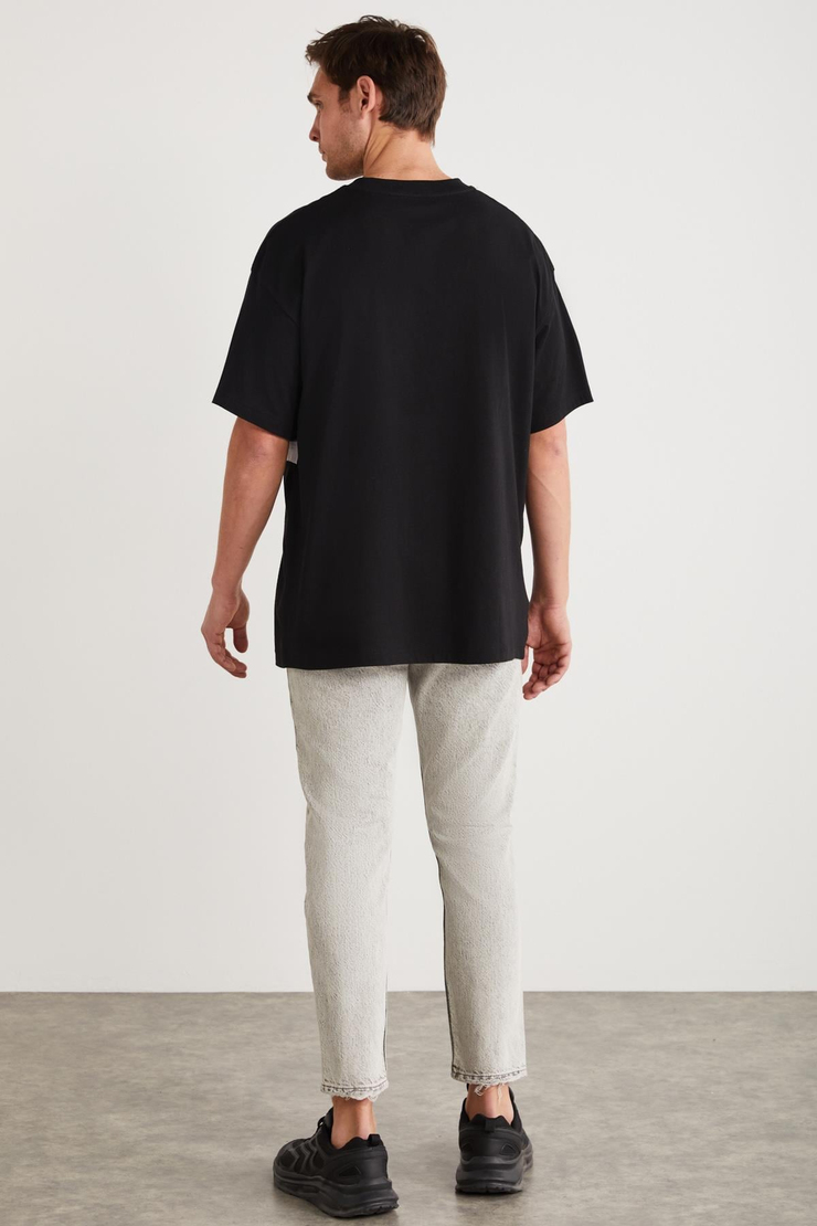 GIO Basic Regular Siyah Tekli T-Shirt