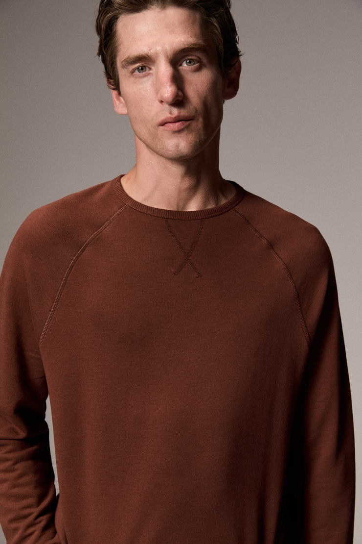 GORMAK Erkek Uzun Kollu Kahverengi Sweatshirt