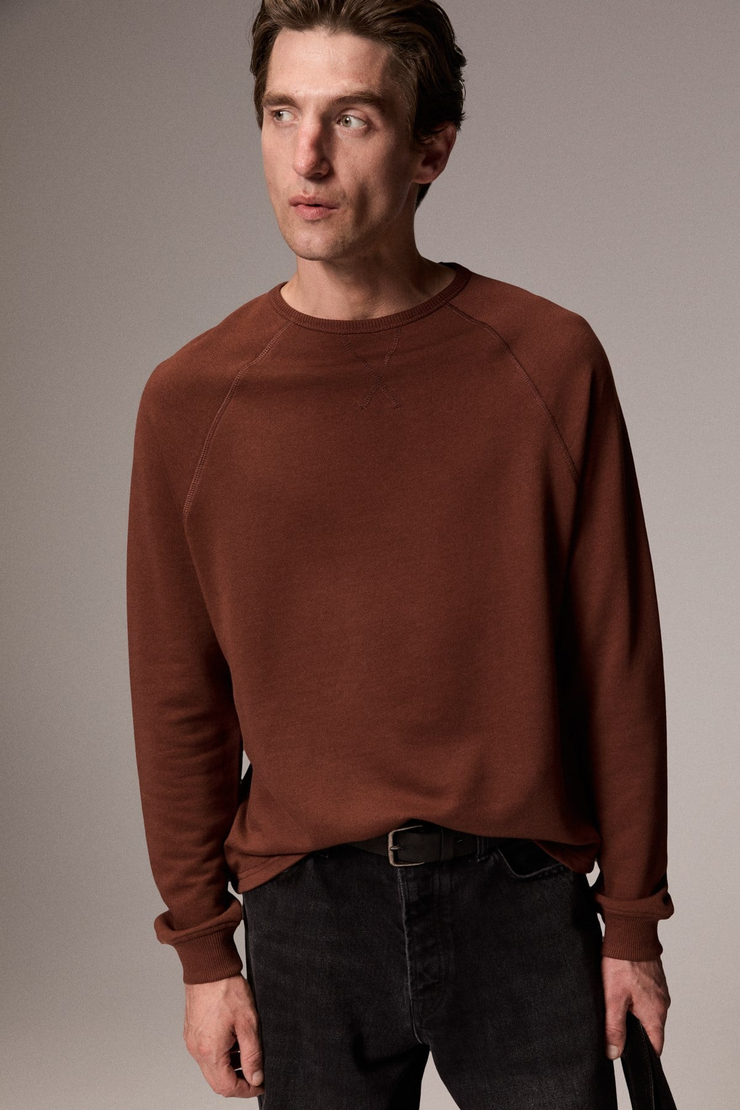 GORMAK Erkek Uzun Kollu Kahverengi Sweatshirt