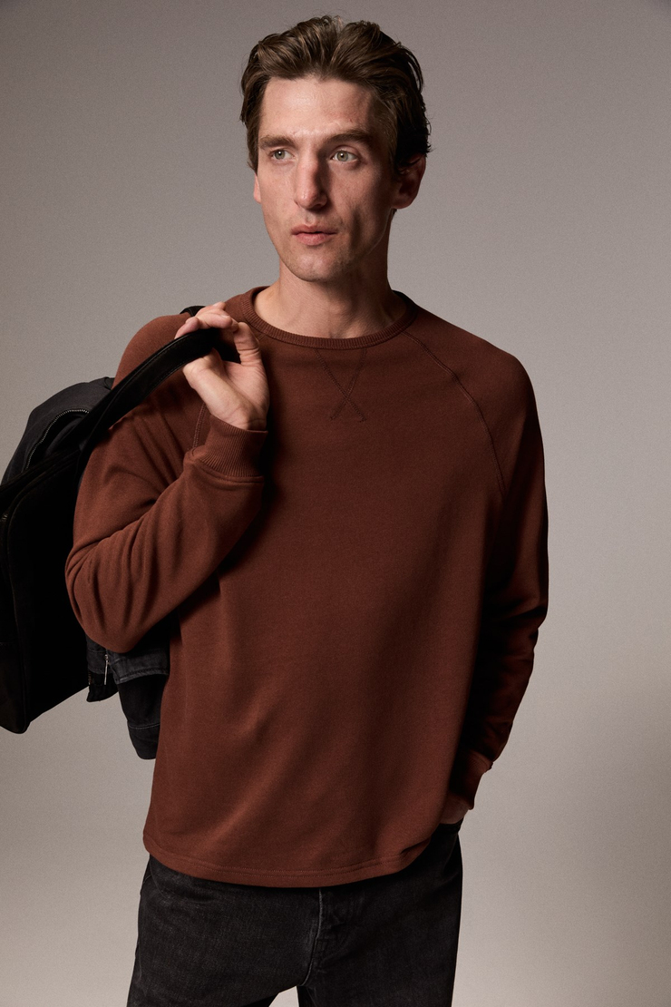GORMAK Erkek Uzun Kollu Kahverengi Sweatshirt