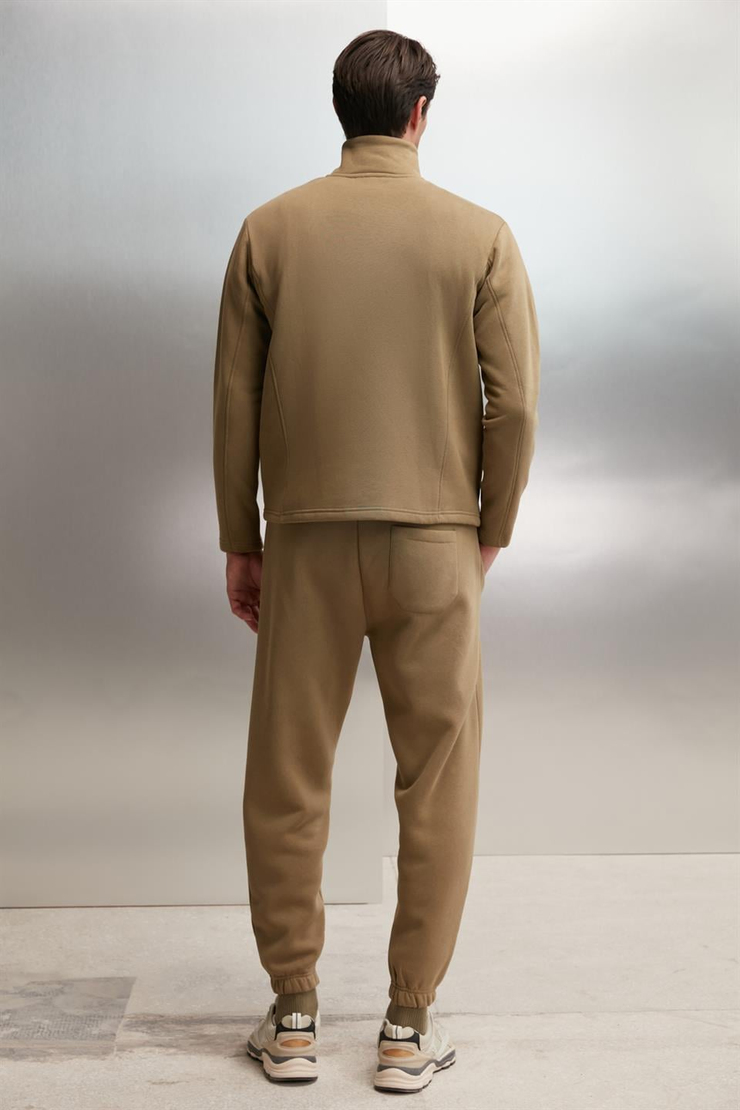 HALDEN Örme Oversize Haki Tekli Sweatshirt