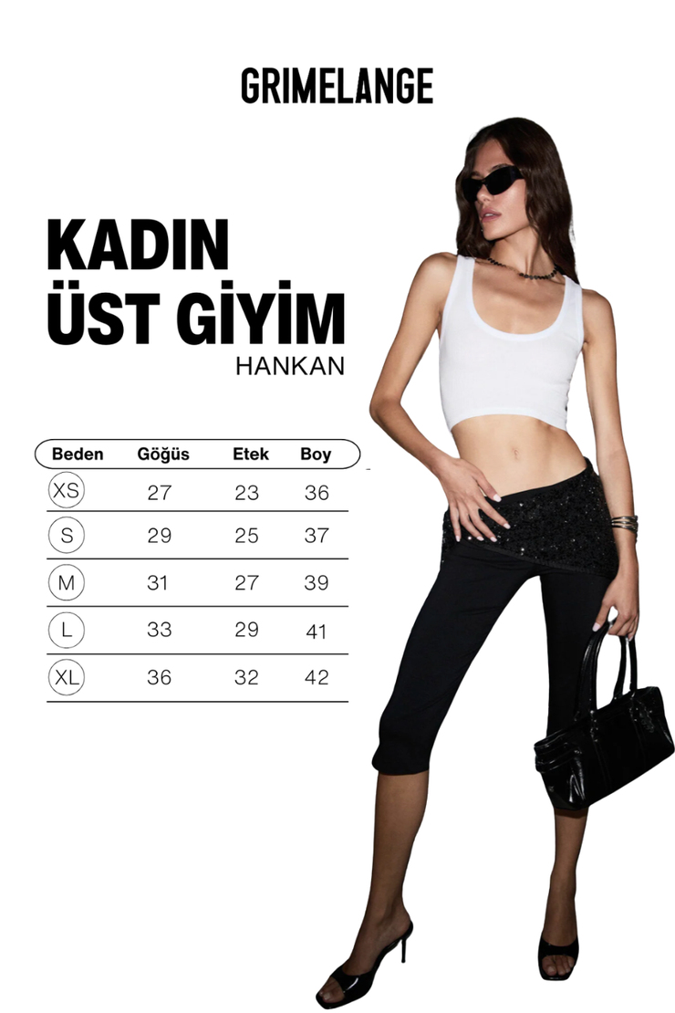 HANKAN Kadın Yumuşak Ve Esnek Kumaşlı Organik Pamuklu Crop Beyaz Atlet