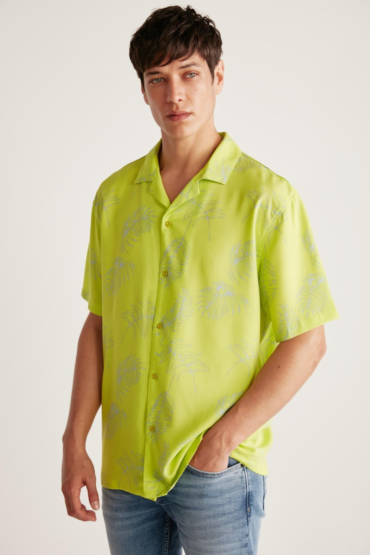 HARRİSON  Relaxed Neon Yeşil  Gömlek