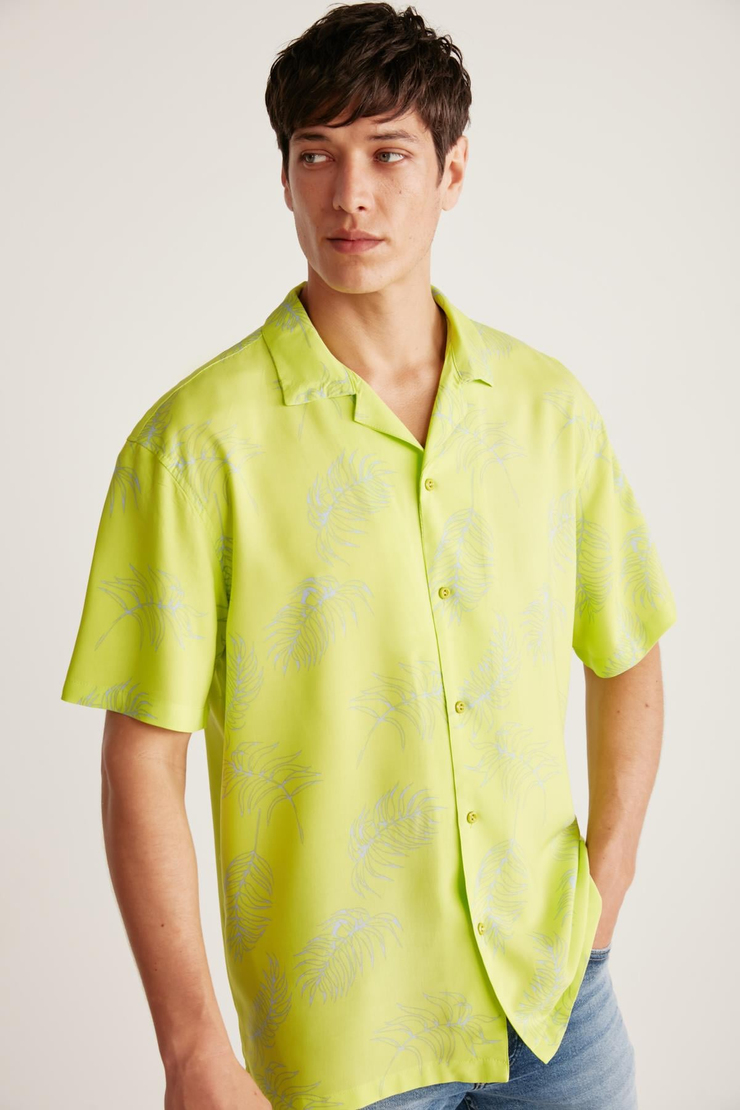 HARRİSON  Relaxed Neon Yeşil  Gömlek