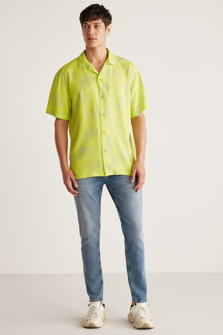HARRİSON  Relaxed Neon Yeşil  Gömlek