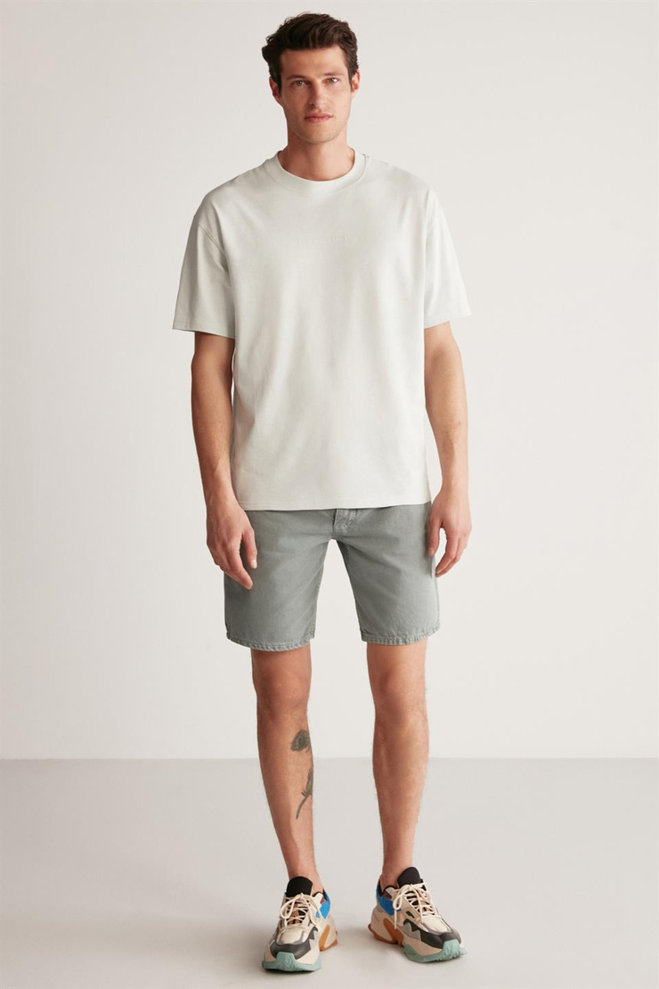 HARVEY Örme Oversize Mint Yeşil  T-Shirt