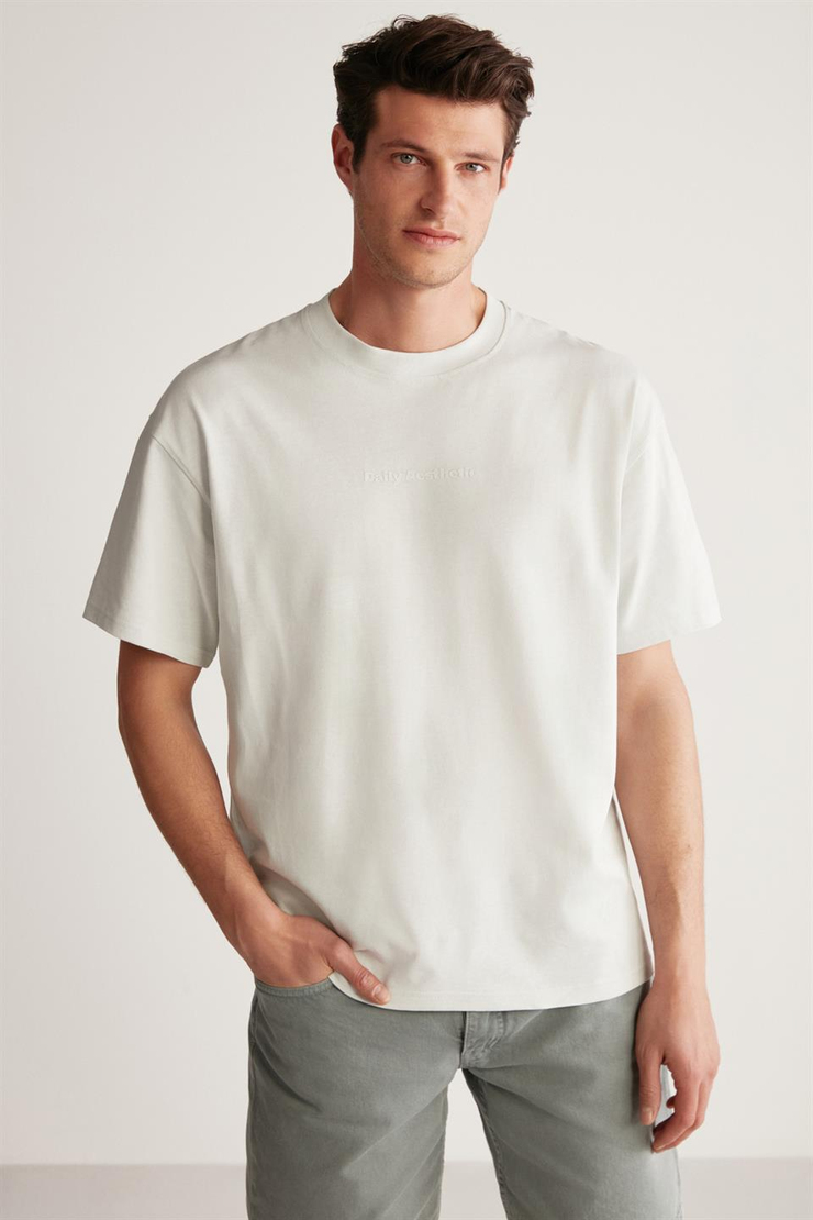 HARVEY Örme Oversize Mint Yeşil  T-Shirt