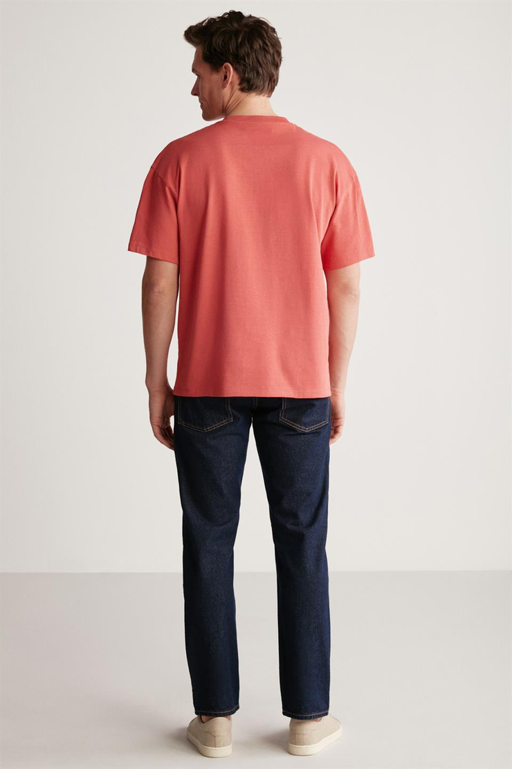 HARVEY Örme Oversize Nar Çiçeği  T-Shirt