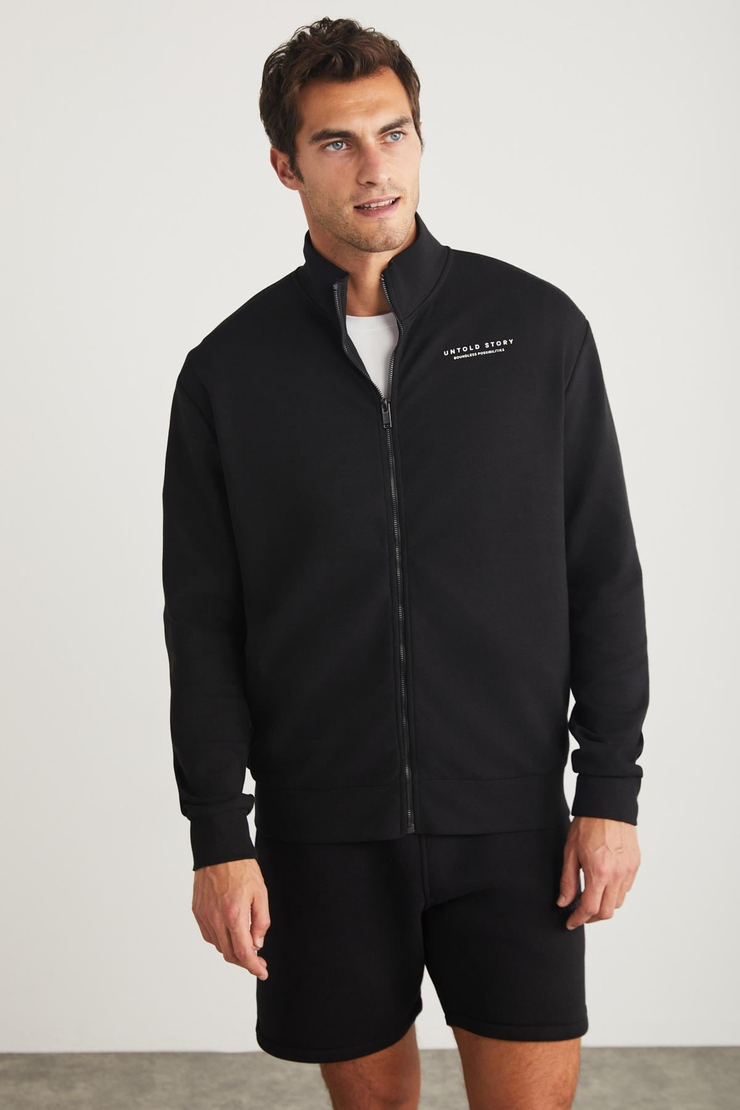 HERBERT Basic Relaxed Siyah Tekli Ceket
